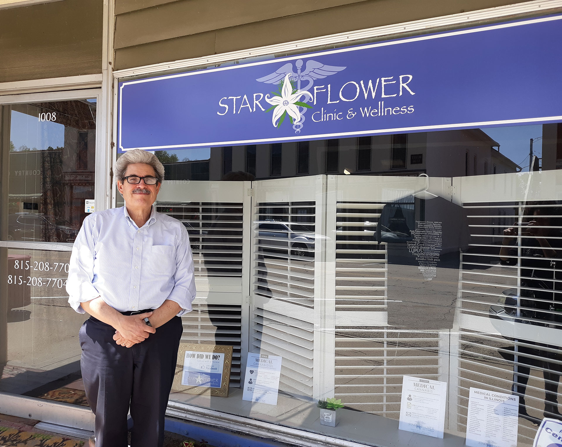 Dr. Mark Woods standing outside the clinic